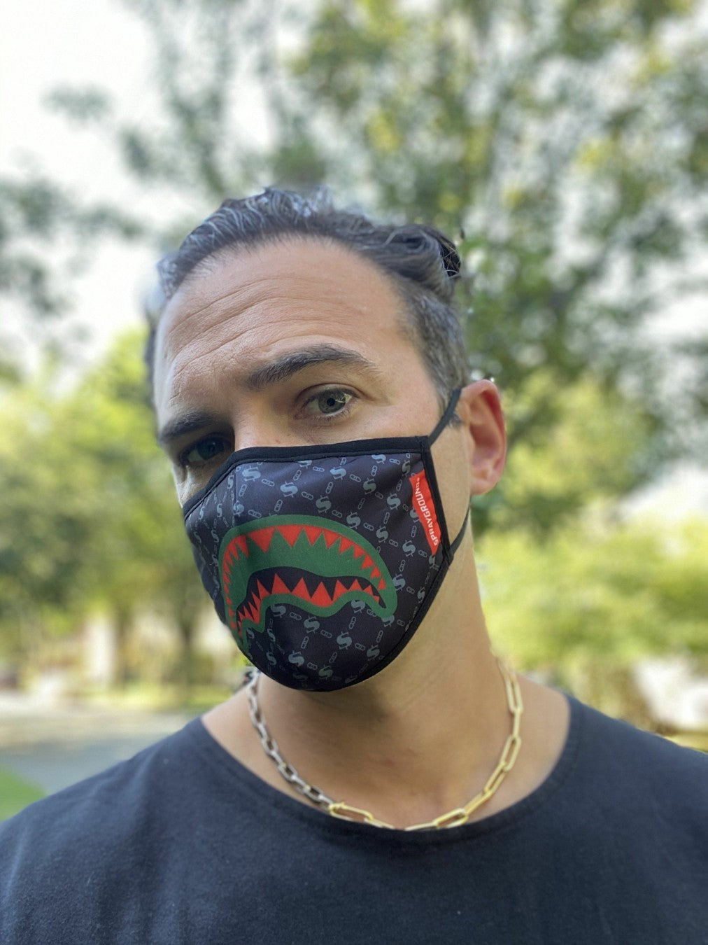 Sprayground ADULT SPUCCI (BLACK) FORM-FITTING FACE MASK