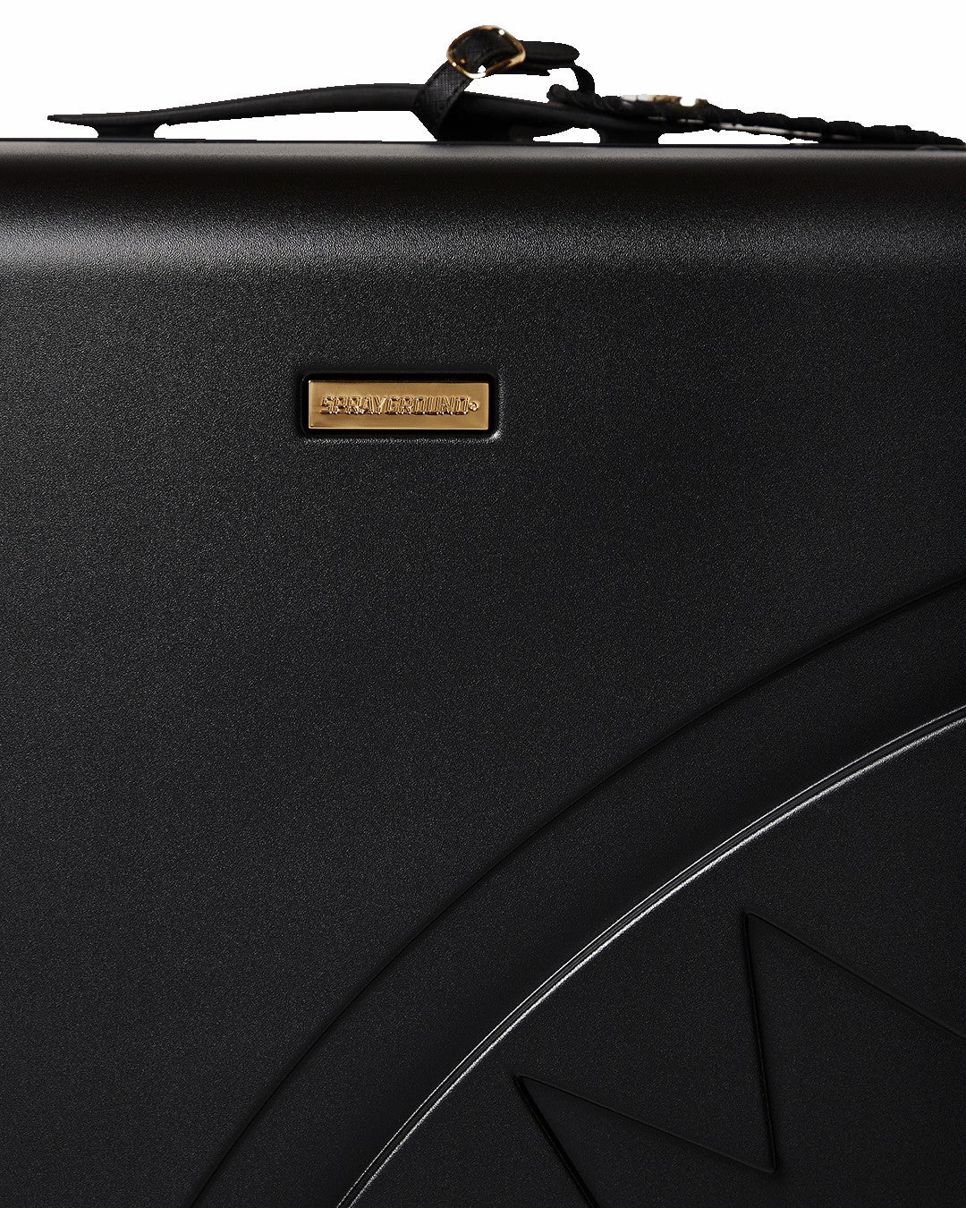 Sprayground REALITY CHECK SHARKITECTURE FULL-SIZE JETBLACK LUGGAGE (GOLD HARDWARE)