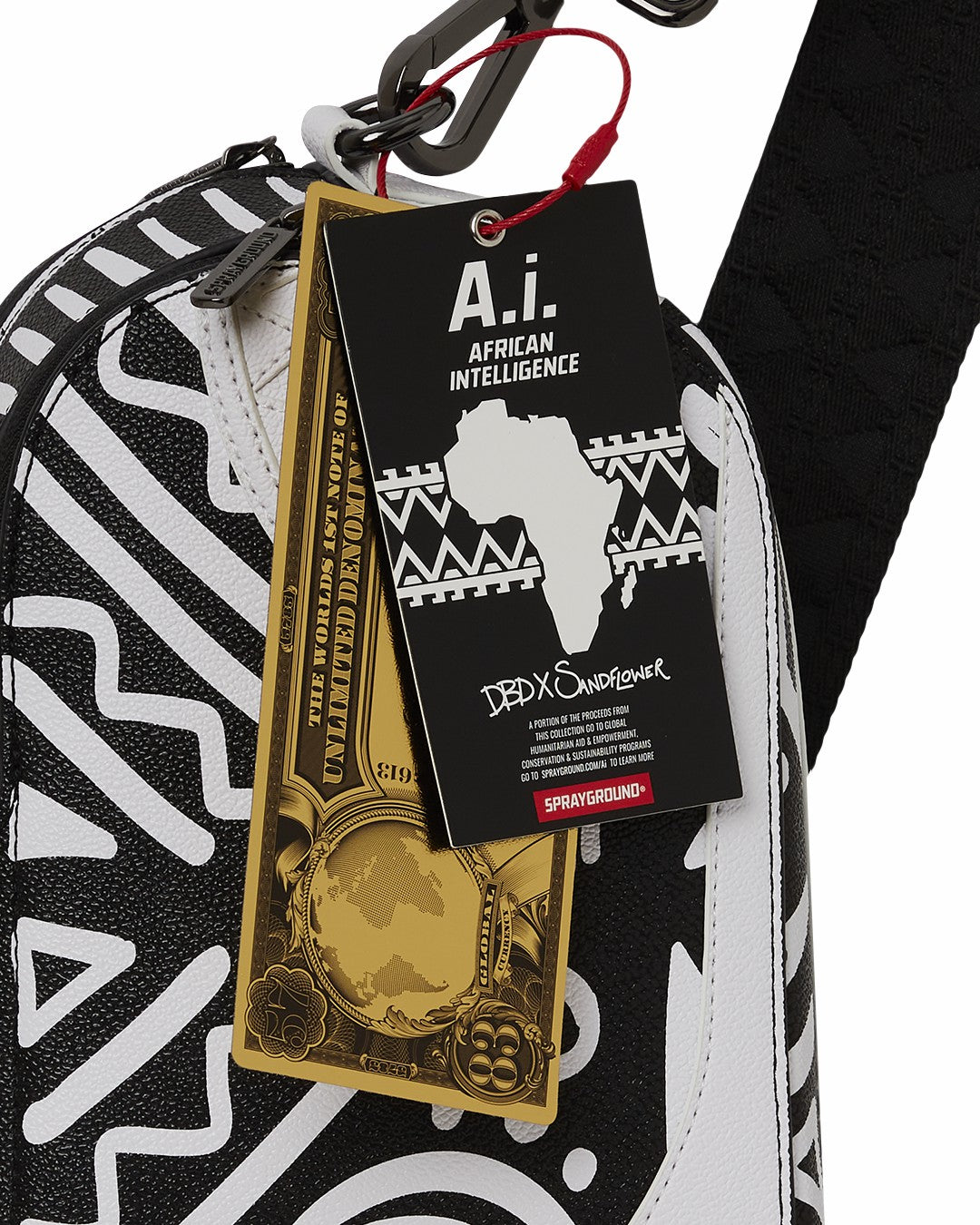 Sprayground A.I.8 AFRICAN INTELLIGENCE - ORIGIN STORY BACKPACK SLING