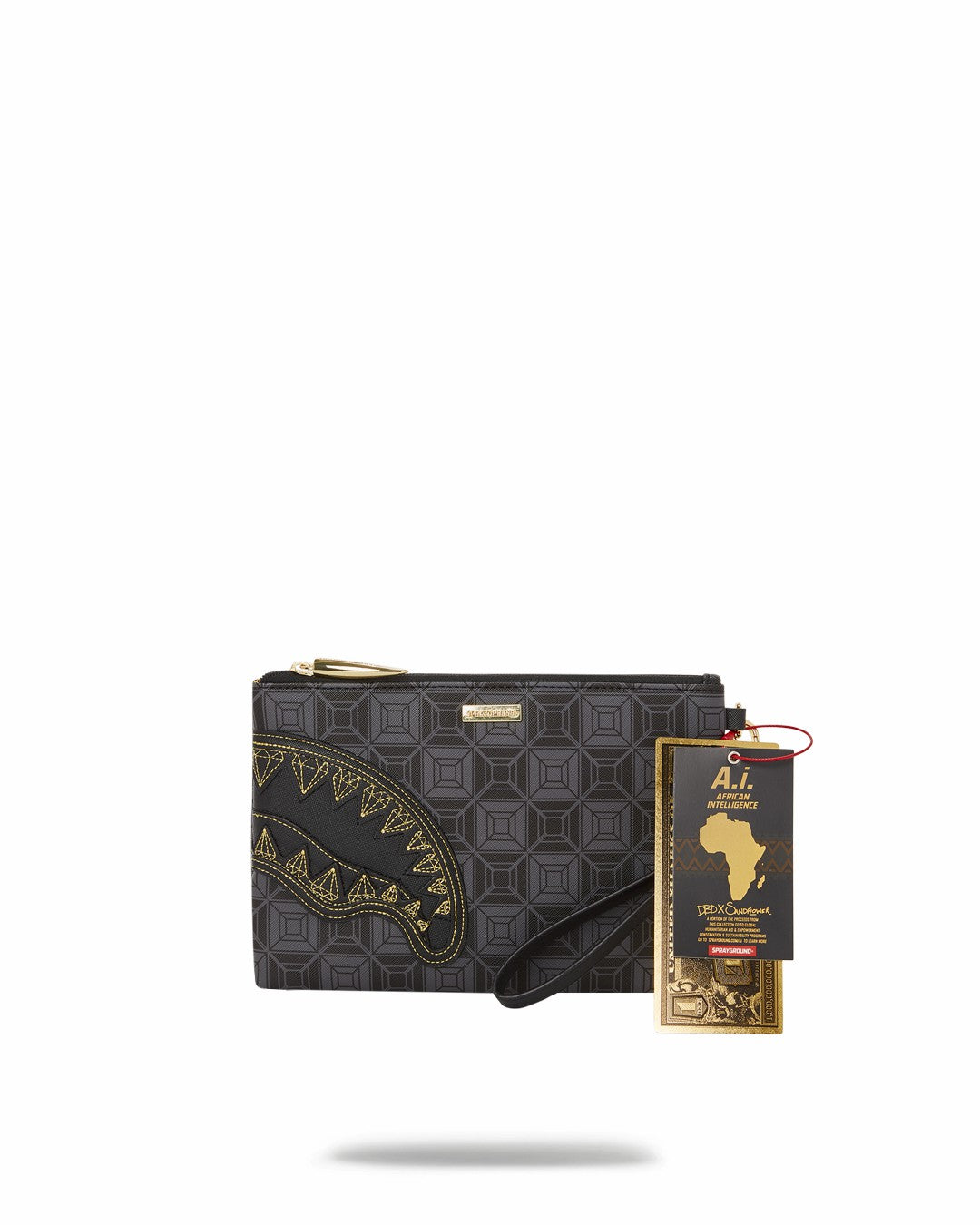 Sprayground OBSIDIAN STUNNER A.i.6 SANDFLOWER COLLAB CROSSOVER CLUTCH