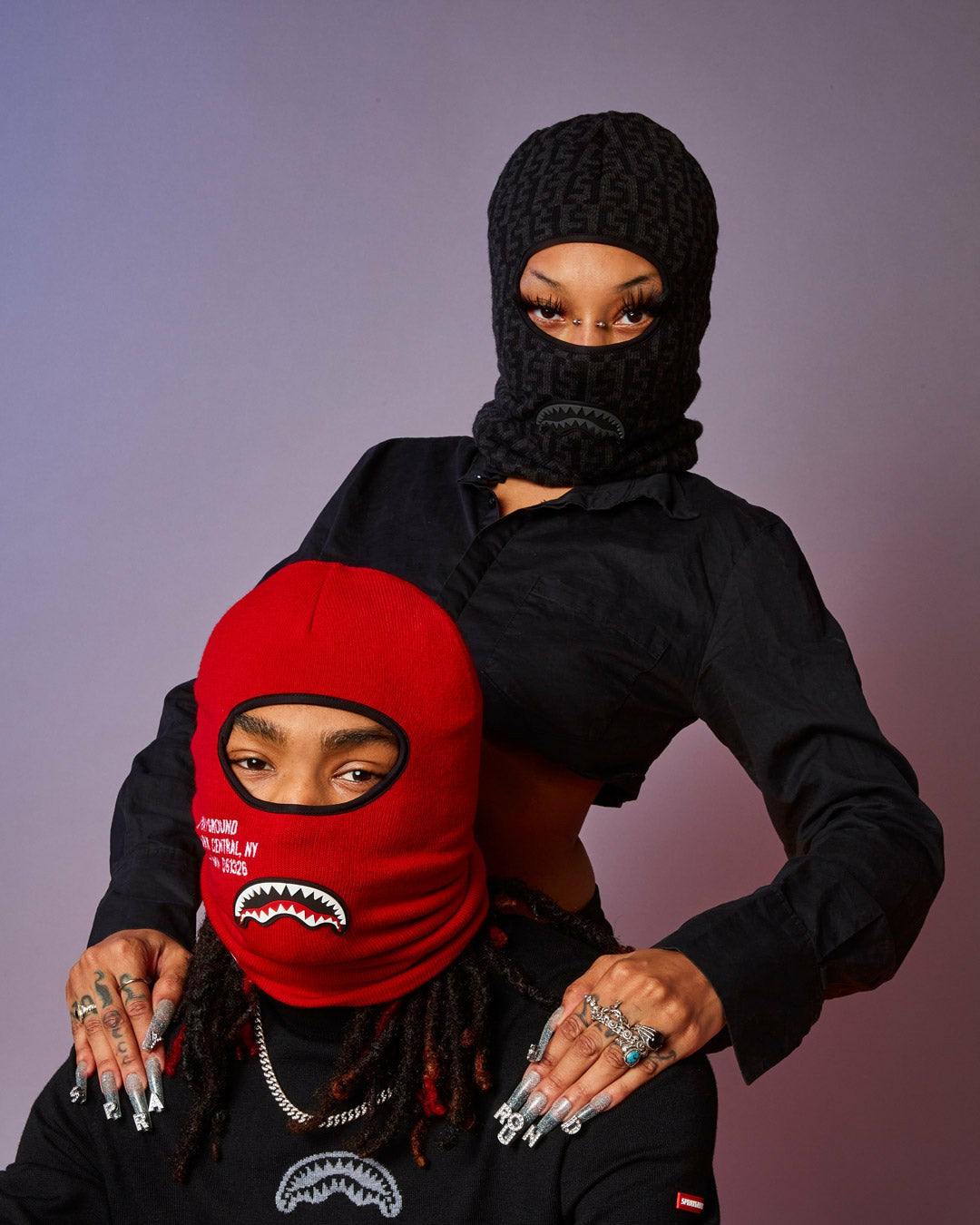Sprayground CASHIN CHECKS SKI MASK (GRAY)
