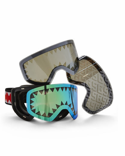 Sprayground SKY HIGH SEEKERS ARCTIC SKI GOGGLES (3 INTERCHANGEABLE LENSES)