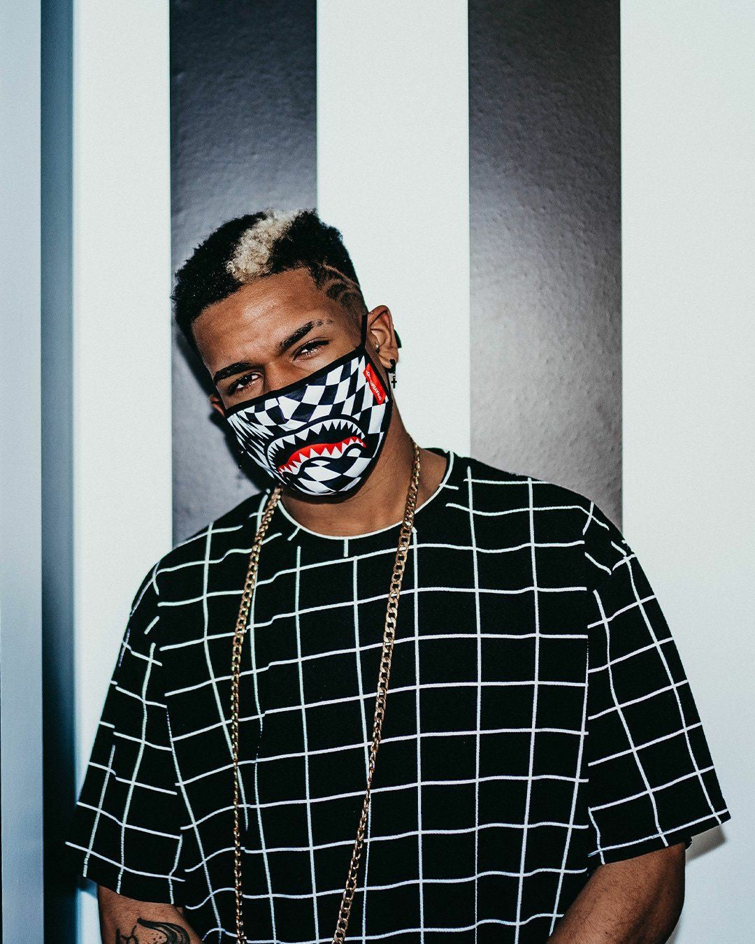 Sprayground TRIPPY CHECK FACE MASK