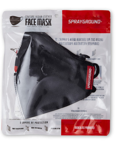 Sprayground DAMAGE CONTROL STASH POCKET VEGAN LEATHER FACE MASK