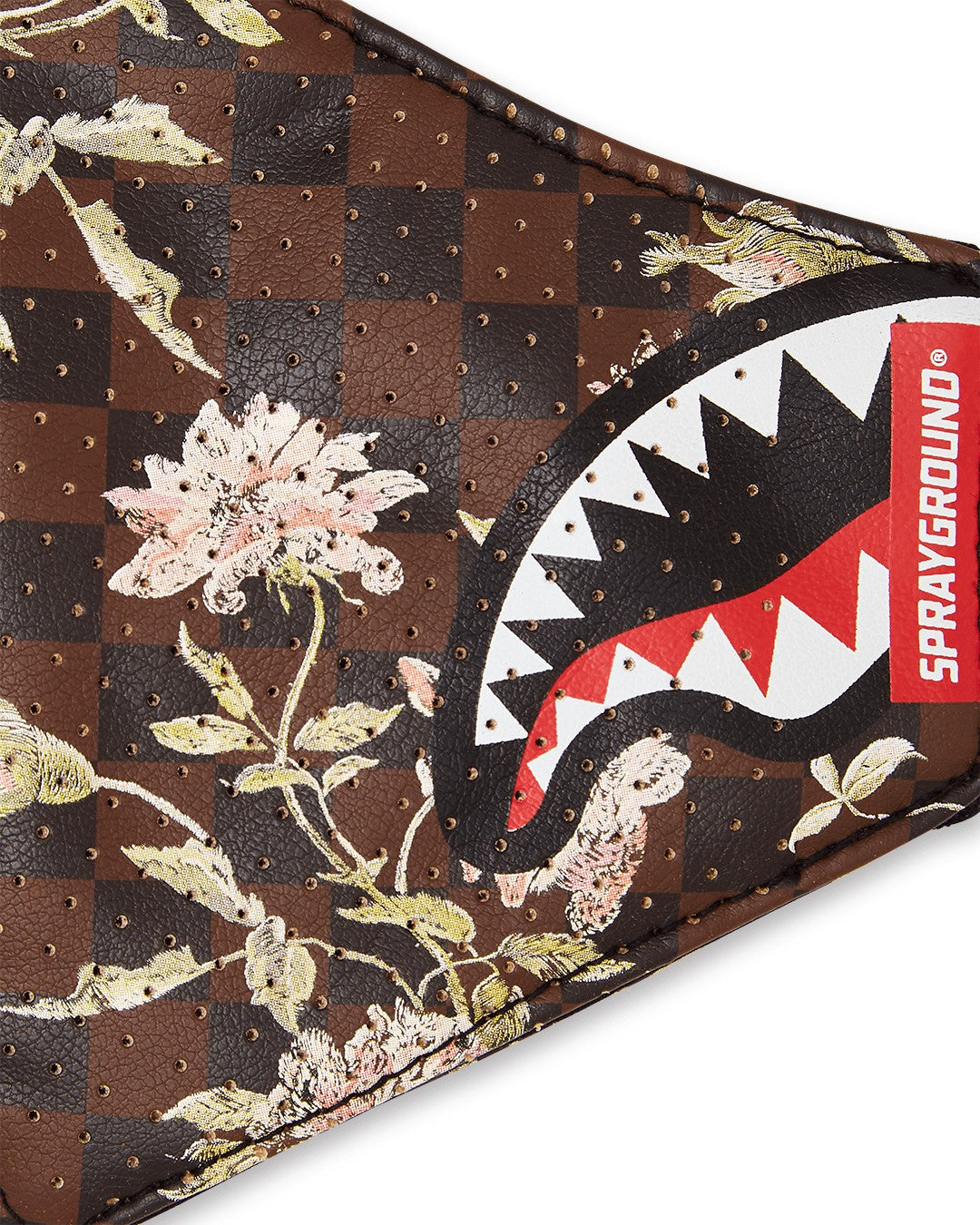 Sprayground SHARKFLOWER VEGAN LEATHER FACE MASK