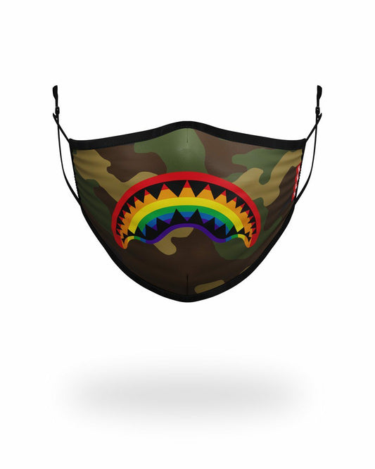 Sprayground ADULT RAINBOW SHARK FORM FITTING FACE MASK