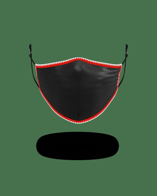 Sprayground ADULT VERTICAL SHARK (BLACK) FORM-FITTING FACE MASK