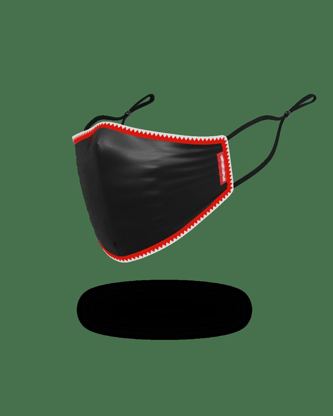 Sprayground ADULT VERTICAL SHARK (BLACK) FORM-FITTING FACE MASK