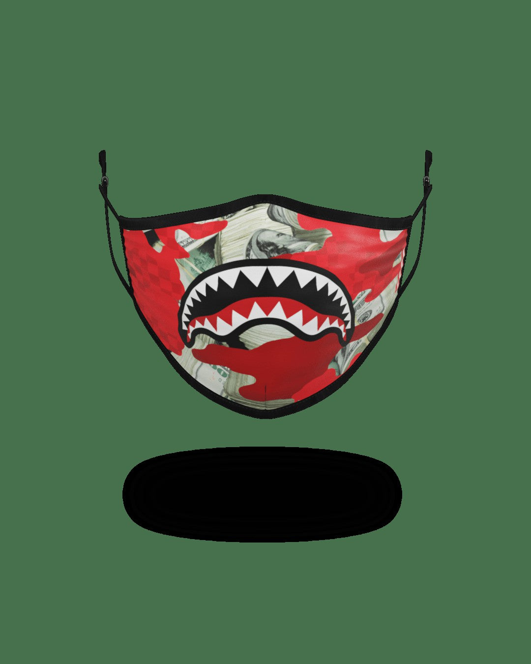 Sprayground ADULT MONEY CAMO (RED) FORM-FITTING FACE MASK