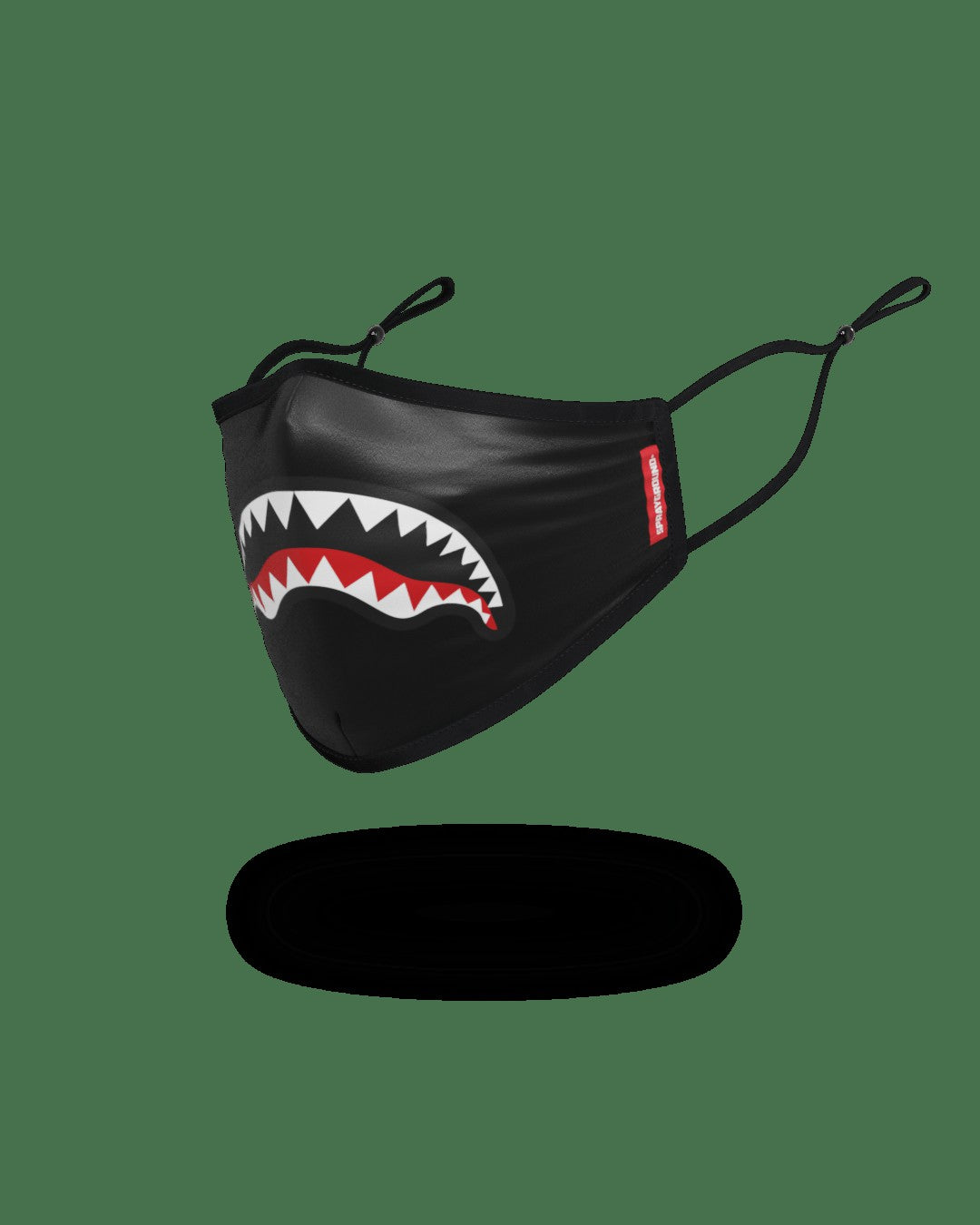 Sprayground ADULT SHARK LOGO (BLACK) FORM-FITTING FACE MASK
