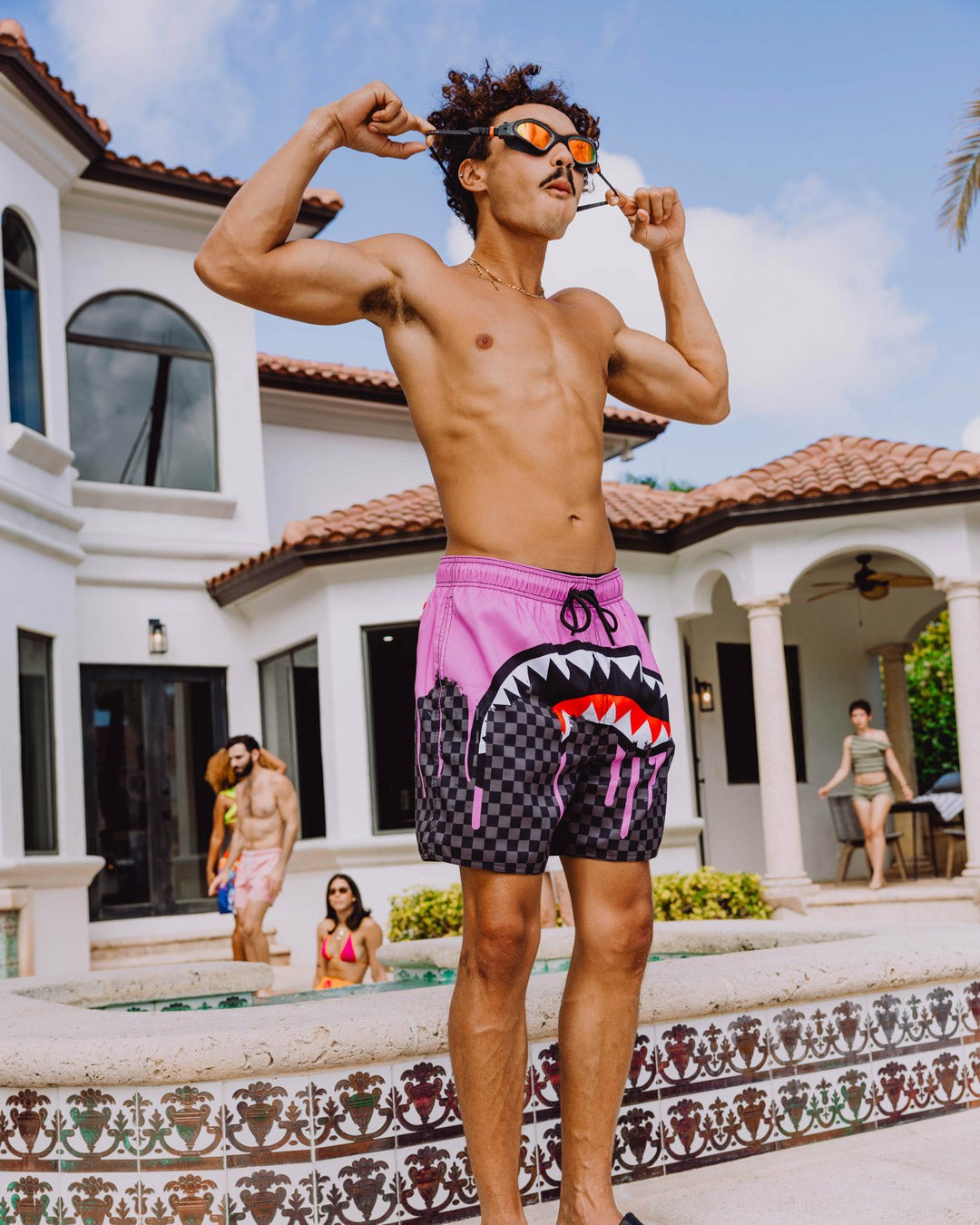 Sprayground OCEAN DRIP CHECK SWIM SHORT
