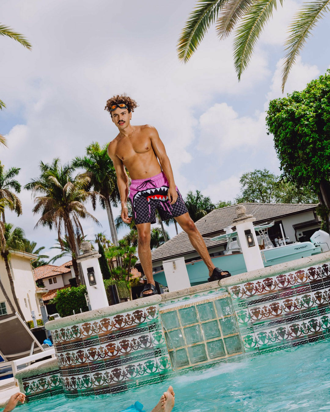 Sprayground OCEAN DRIP CHECK SWIM SHORT