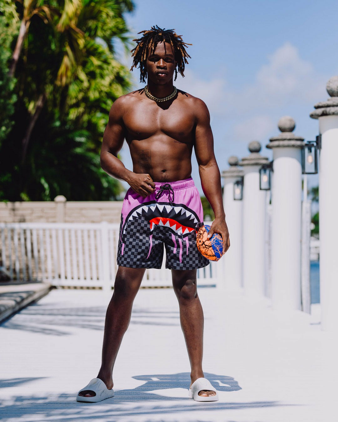 Sprayground OCEAN DRIP CHECK SWIM SHORT