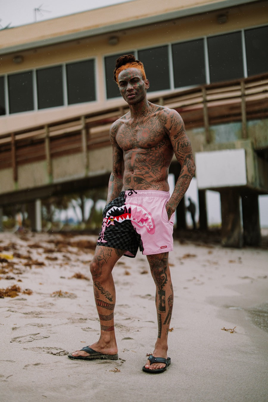 Sprayground PINK PANTHER PINK PAINTER SWIM SHORTS