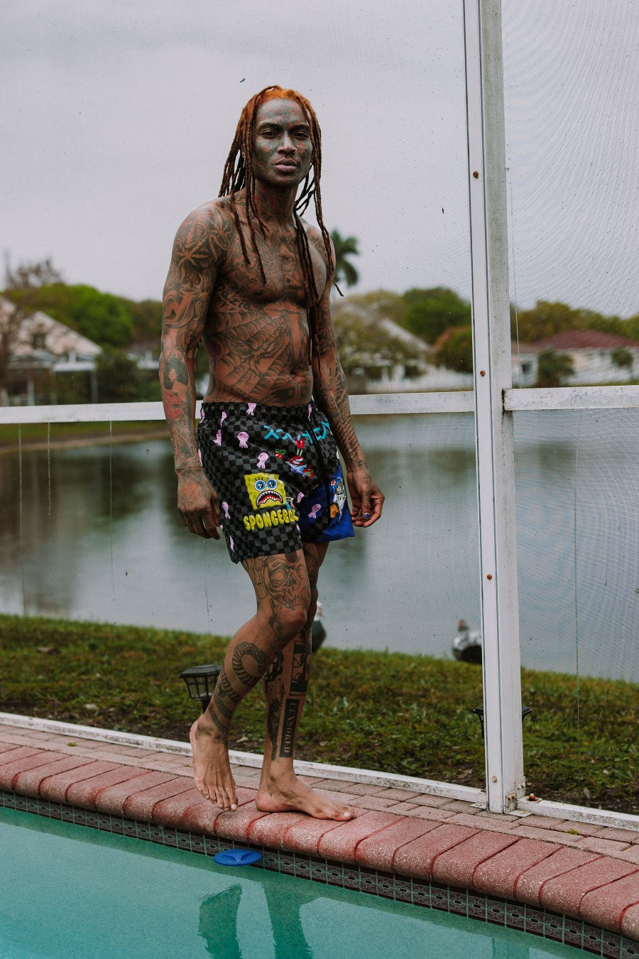 Sprayground SPONGEBOB TOKYO BUBBLE SWIM SHORTS