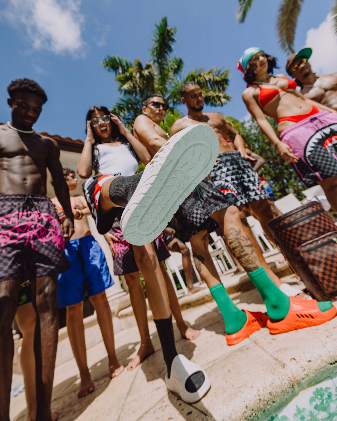 Sprayground SHARK SLIDE (WHT)