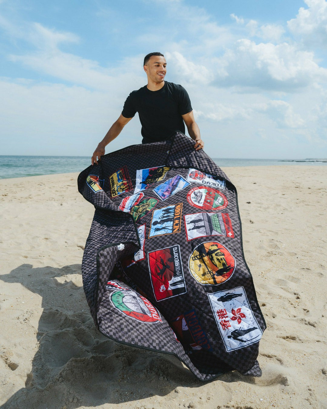 Sprayground GLOBAL MOGUL UNLIMITED MILES PACKABLE BEACH MAT BLANKET WATER RESISTAN