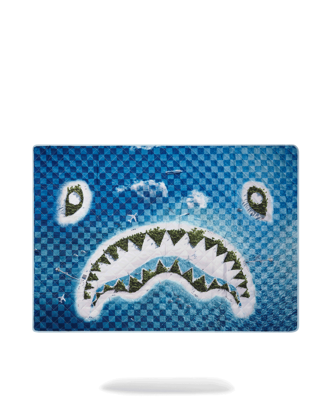 Sprayground SHARK ISLAND PACKABLE BEACH MAT BLANKET WATER RESISTANT CONVERTIBLE TO