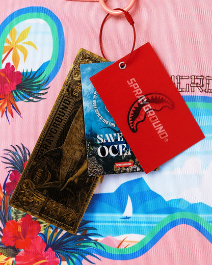 Sprayground BORA BORA SHARK ISLAND VILLA BEACH TOTE