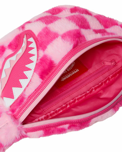 Sprayground FURZILLA SHARK (PINK CHECK) SAVVY CROSSBODY