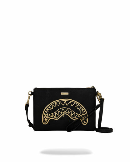 Sprayground GOLD FANG CROSSOVER CLUTCH