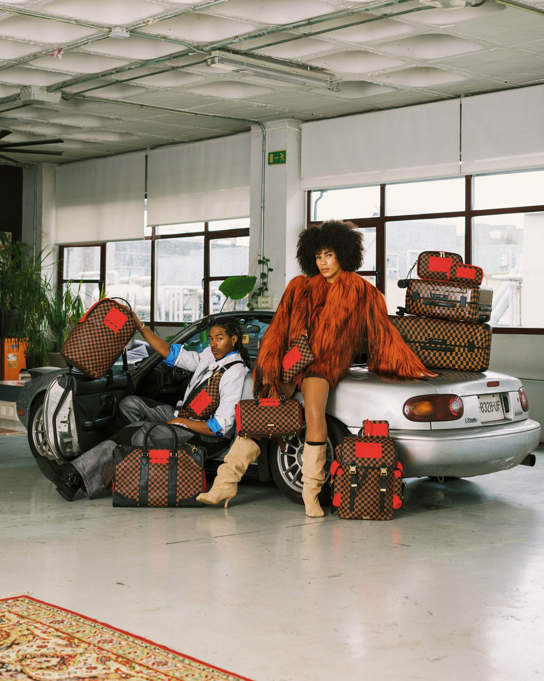 Sprayground KATANA CHECK BOSS MINI DUFFLE