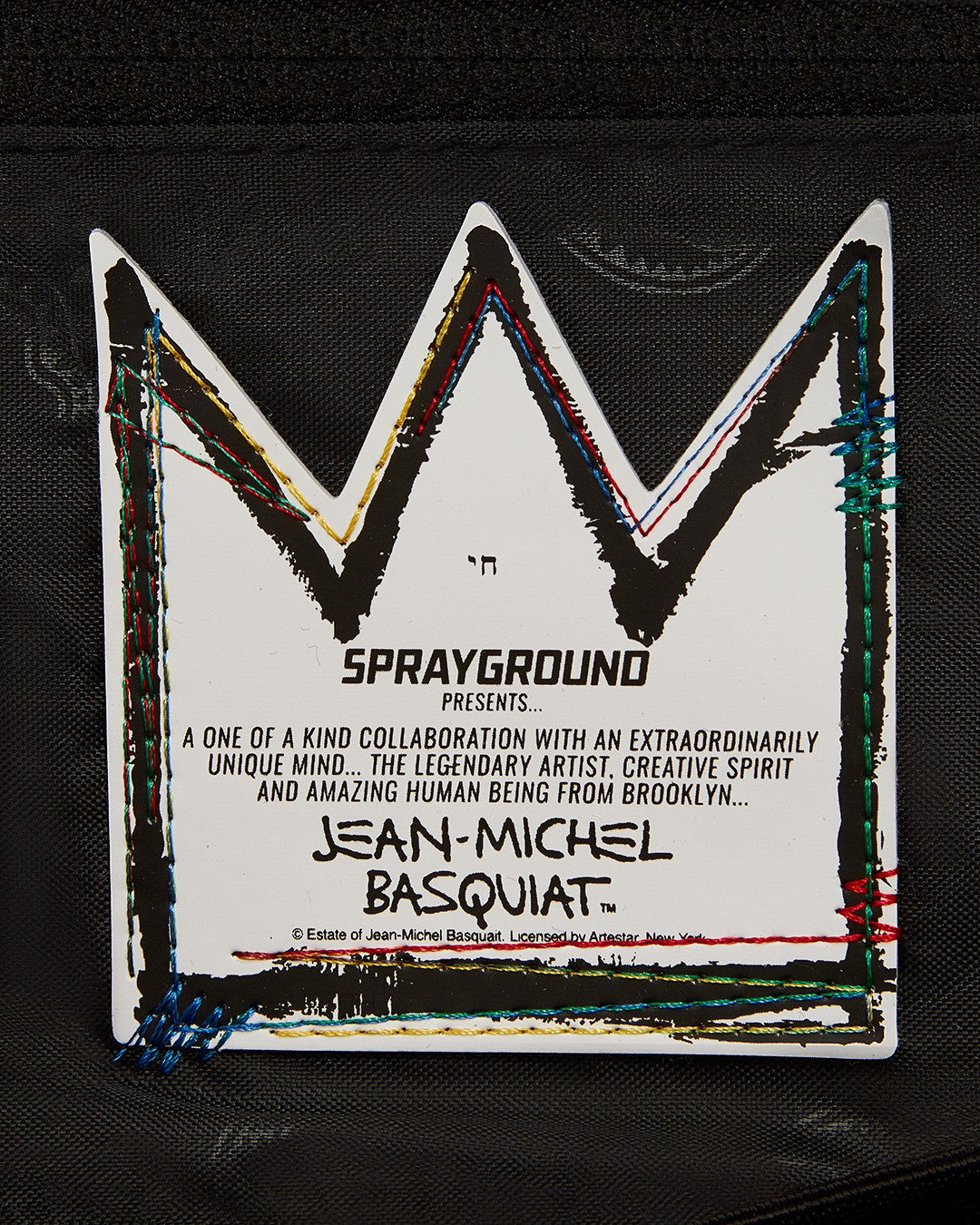 Sprayground OFFICIAL BASQUIAT UNTITLED (CHEESE POPCORN) 1983 HANDBAG