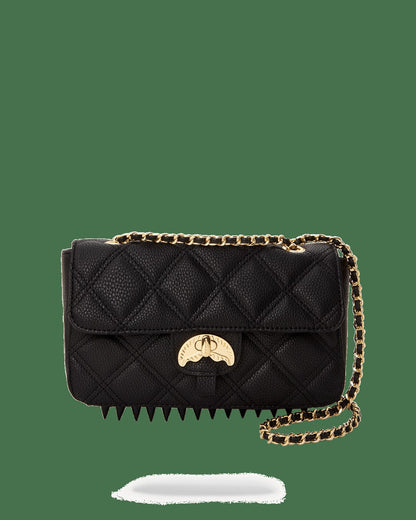 Sprayground NOIR QUILT GOLD CHAIN SHARK HANDBAG