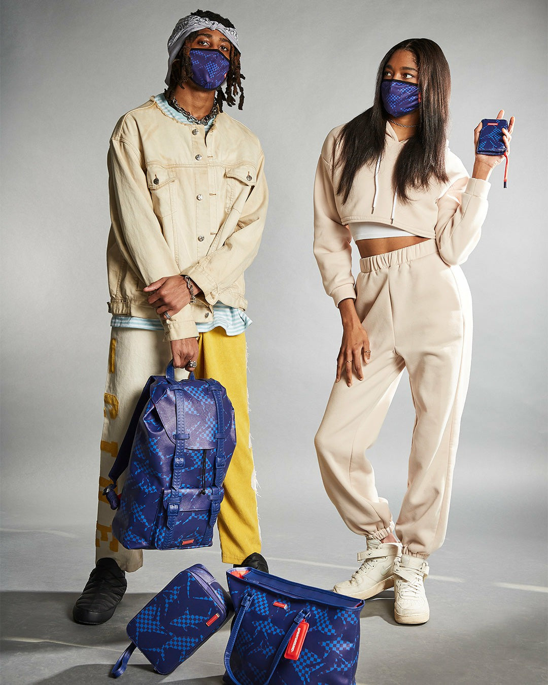 Sprayground SHARK CHECK (BLUE) HILLS BACKPACK