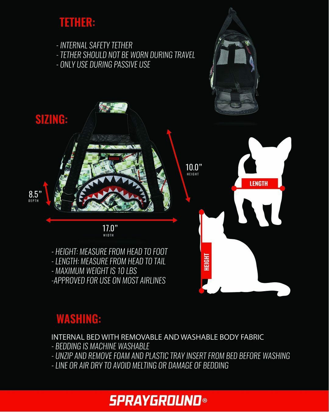 Sprayground MAMA I MADE IT PET CARRIER