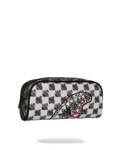 Sprayground SCRIBBLE DRIBBLE CHECK POUCH