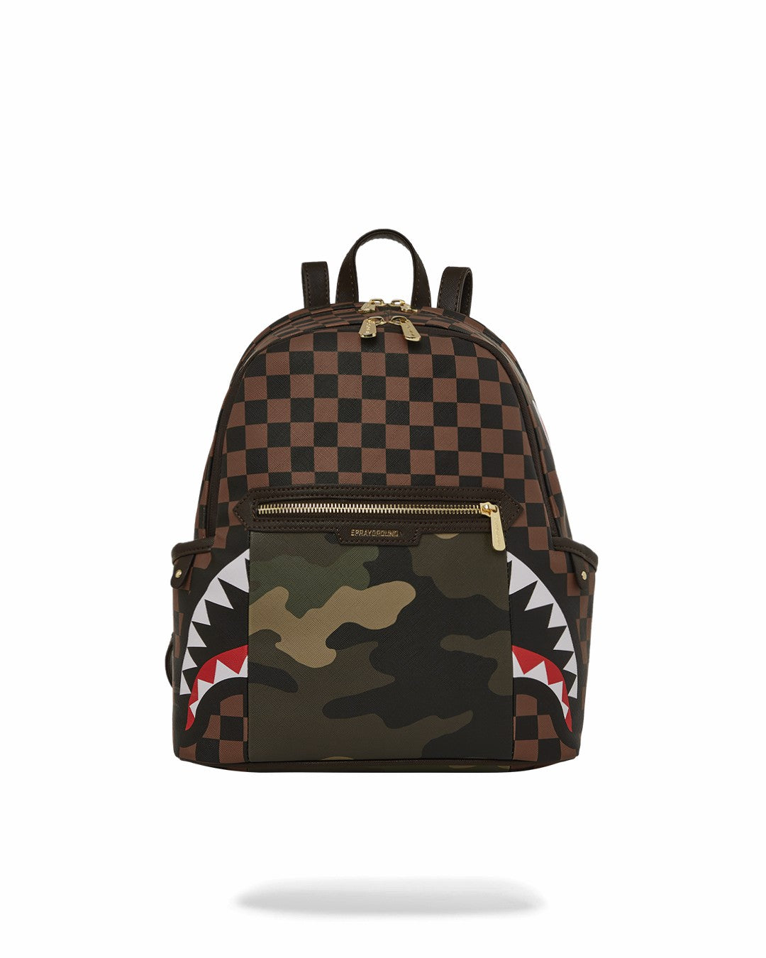 Sprayground EXTERIOR GOLD ZIP POCKET SHARKS IN PARIS SAVAGE BACKPACK