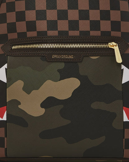 Sprayground EXTERIOR GOLD ZIP POCKET SHARKS IN PARIS SAVAGE BACKPACK