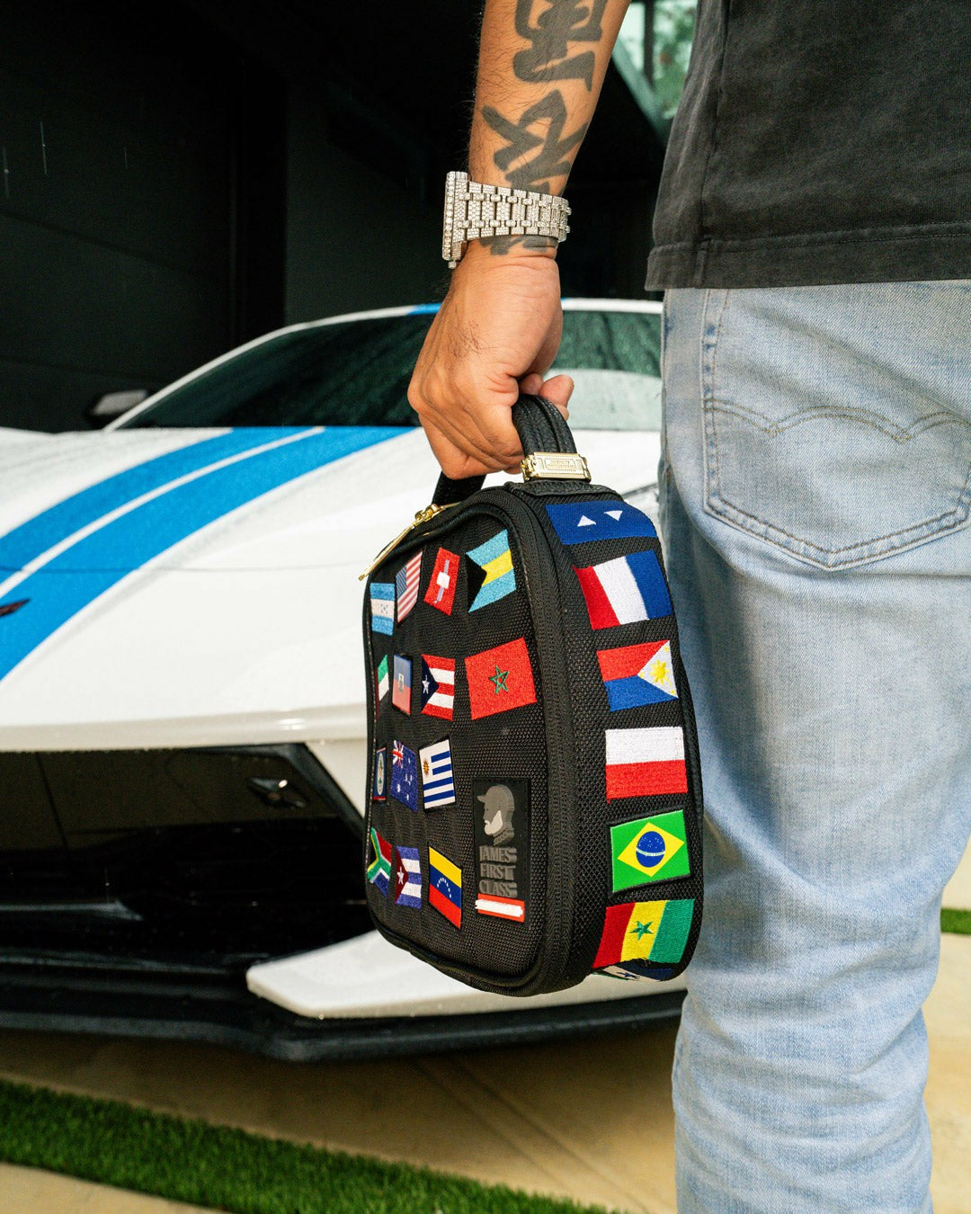 Sprayground JAMES FIRST CLASS GLOBAL FLAGS SNACKPACK