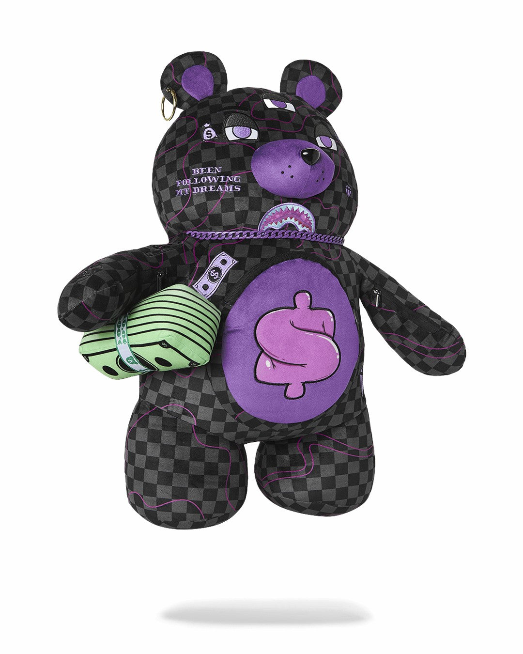 Sprayground PURPLE SLIME SHARK MONEYBEAR BACKPACK