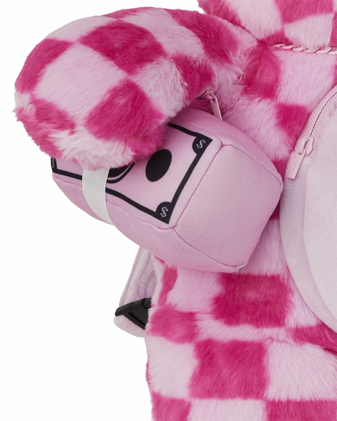 Sprayground FURZILLA SHARK (PINK CHECK) MONEYBEAR BACKPACK