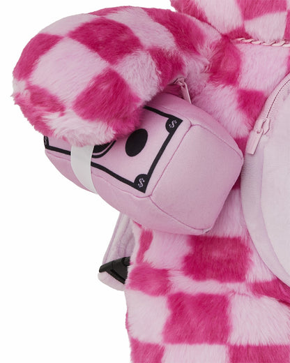Sprayground FURZILLA SHARK (PINK CHECK) MONEYBEAR BACKPACK