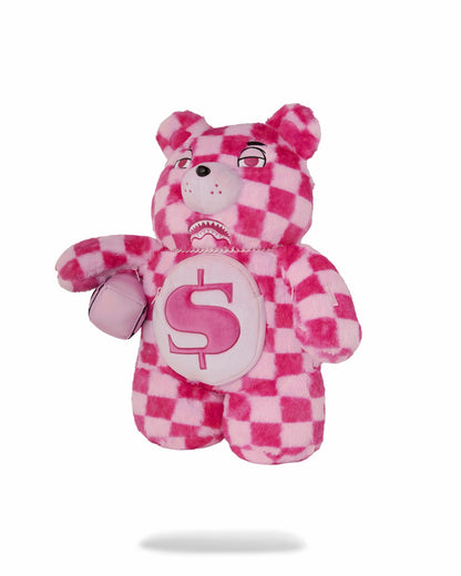 Sprayground FURZILLA SHARK (PINK CHECK) MONEYBEAR BACKPACK