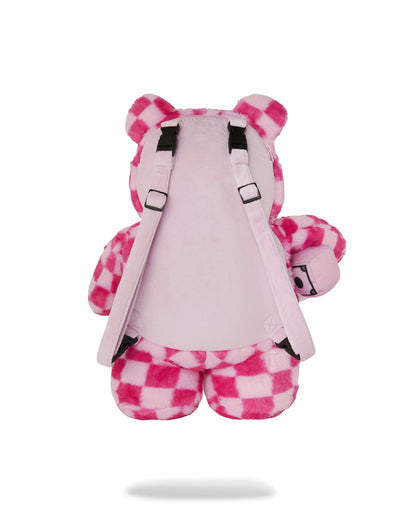 Sprayground FURZILLA SHARK (PINK CHECK) MONEYBEAR BACKPACK
