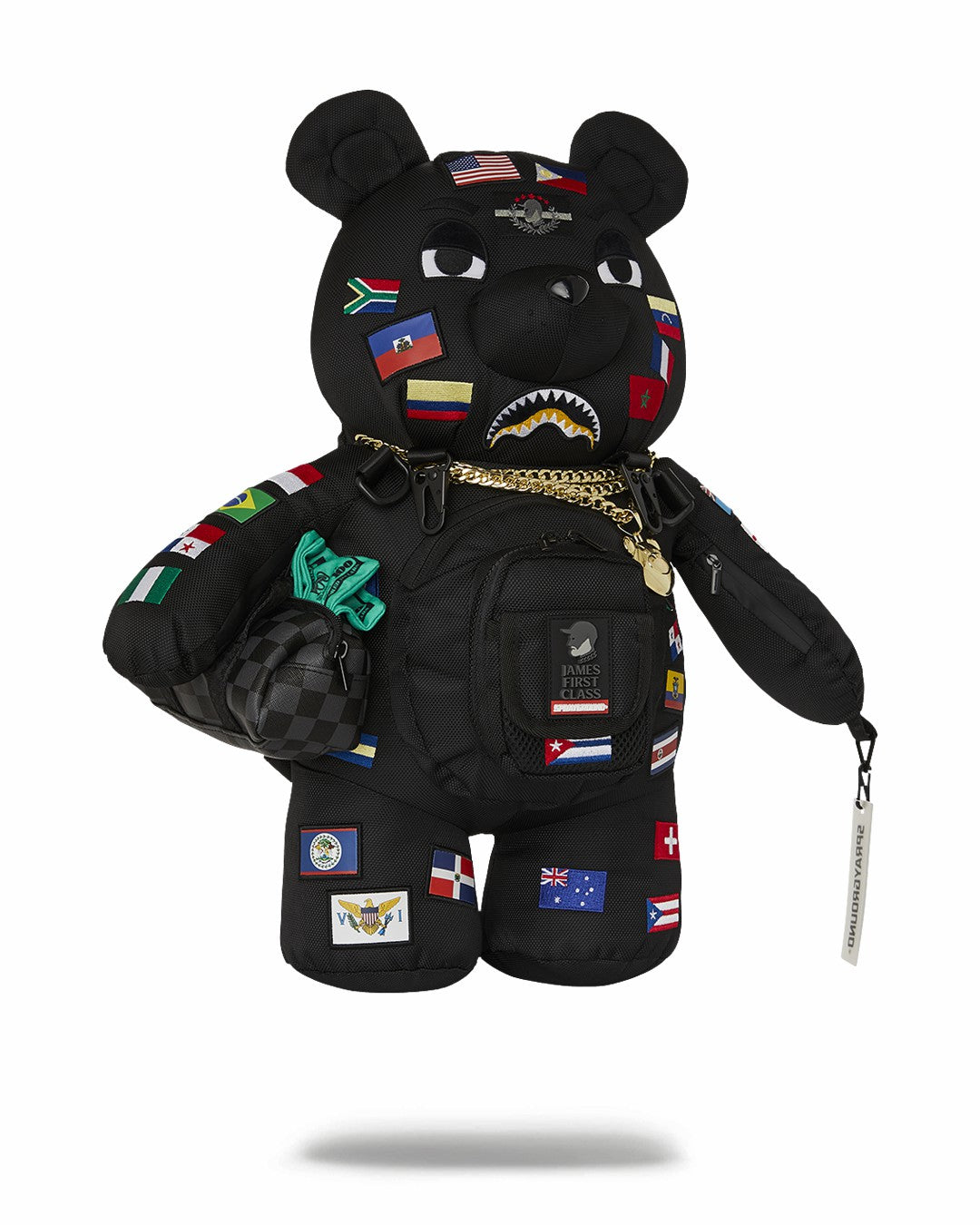Sprayground JAMES FIRST CLASS GLOBAL FLAGS MONEYBEAR BACKPACK