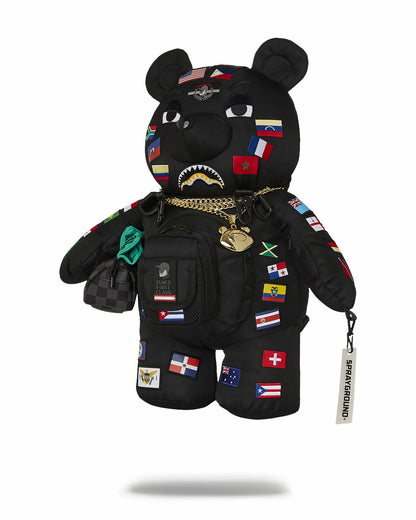Sprayground JAMES FIRST CLASS GLOBAL FLAGS MONEYBEAR BACKPACK