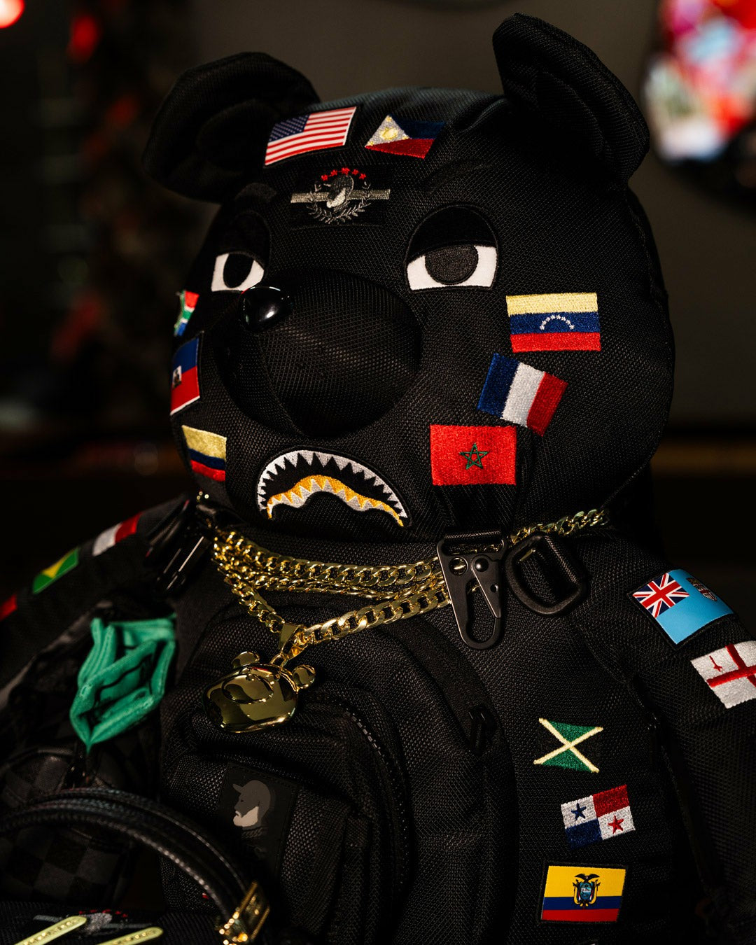 Sprayground JAMES FIRST CLASS GLOBAL FLAGS MONEYBEAR BACKPACK