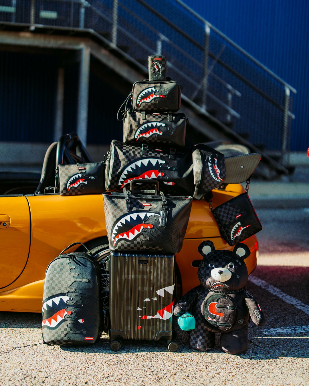 Sprayground SPEED SHARK SIDE SWIPE MONEYBEAR TEDDY BEAR BACKPACK