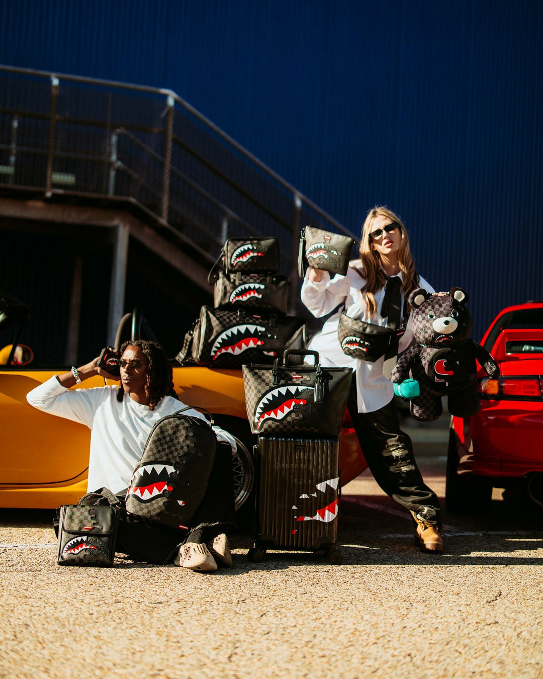 Sprayground SPEED SHARK SIDE SWIPE MONEYBEAR TEDDY BEAR BACKPACK