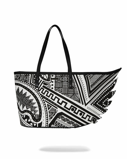 Sprayground A.I. AFRICAN INTELLIGENCE THE SKYHAWK WING TOTE - SANDFLOWER COLLAB