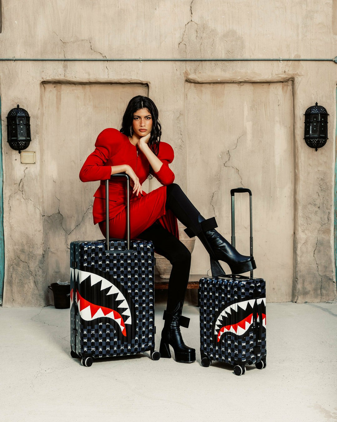 Sprayground SHARK MOB HIDEOUT CARRY-ON LUGGAGE