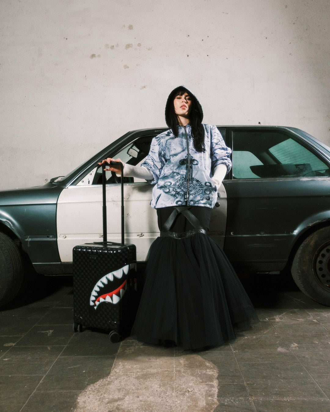Sprayground SHARKS IN PARIS HYPER PUFF CARRY-ON LUGGAGE