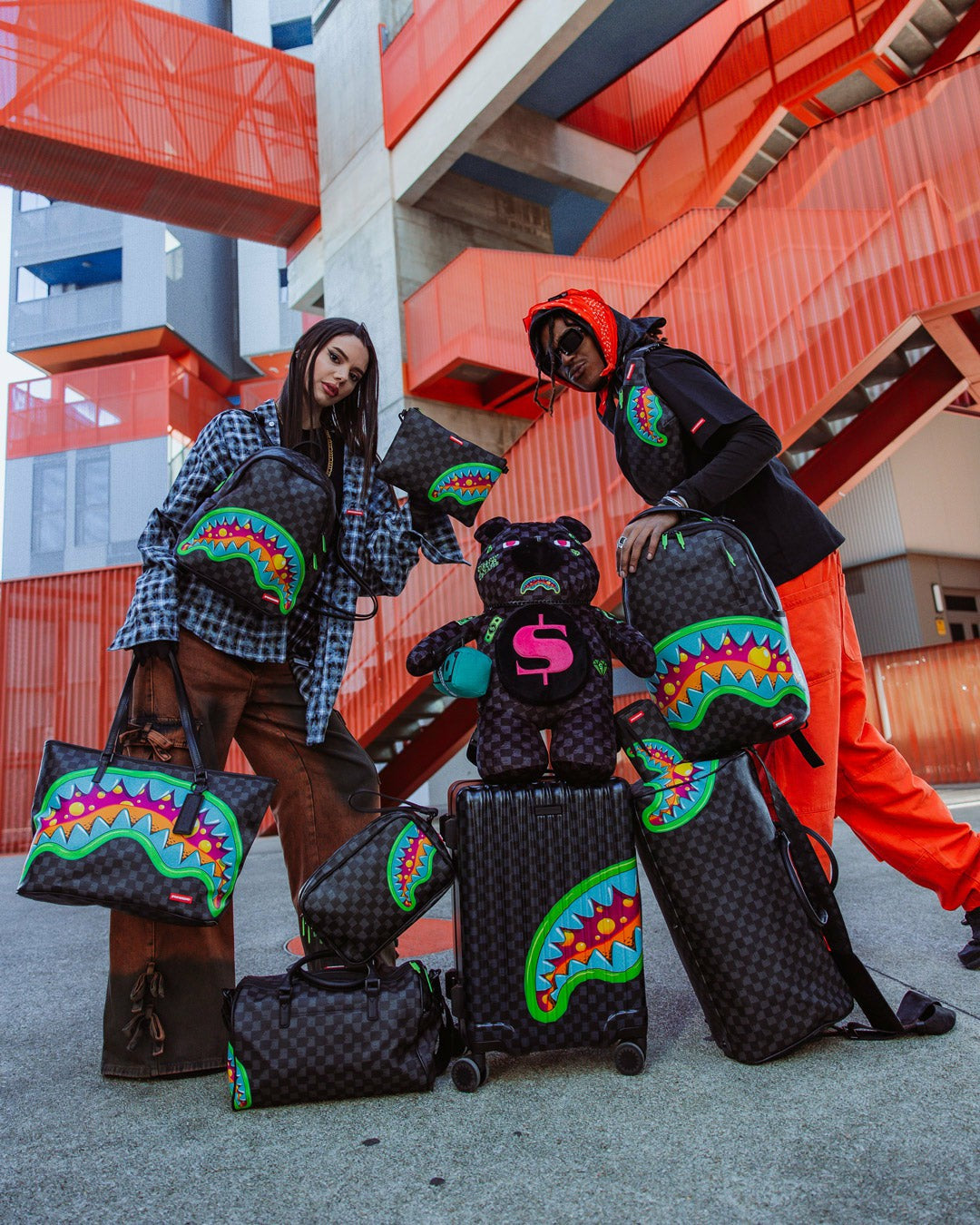 Sprayground SLIME TAKEOVER HARD SHELL CARRY-ON LUGGAGE