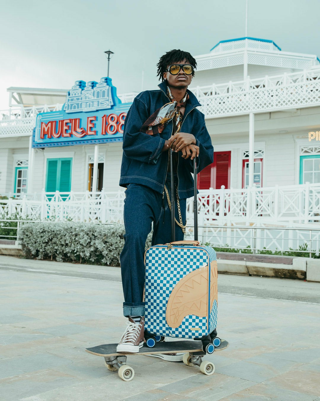 Sprayground NEW SHARK YACHT CLUB IMPERIAL CARRY-ON LUGGAGE
