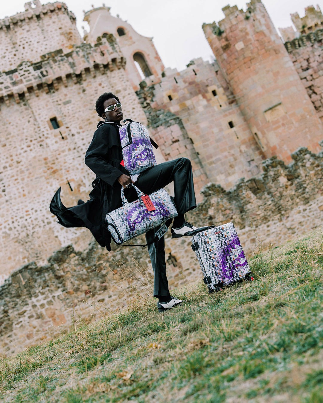 Sprayground BILLIONS IN THE BANK HARD SHELL CARRY-ON LUGGAGE